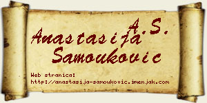 Anastasija Samouković vizit kartica